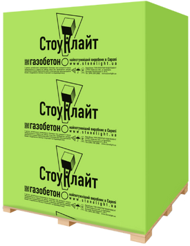Газоблок стіновий Стоунлайт 250 мм гладкий D500 на заводі K-23002 фото